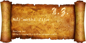 Némethi Zita névjegykártya