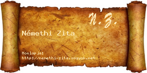 Némethi Zita névjegykártya